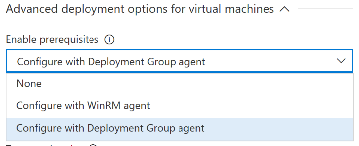 Install the VSTS deployment group agent on VMs